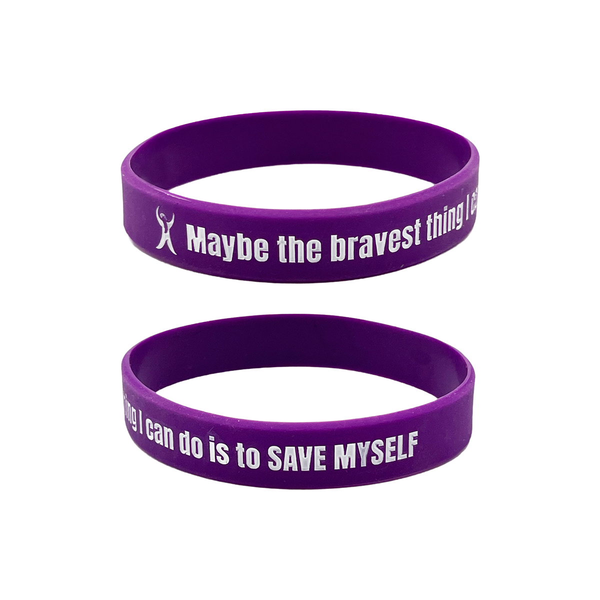 Save Myself Purple Silicone Bracelet
