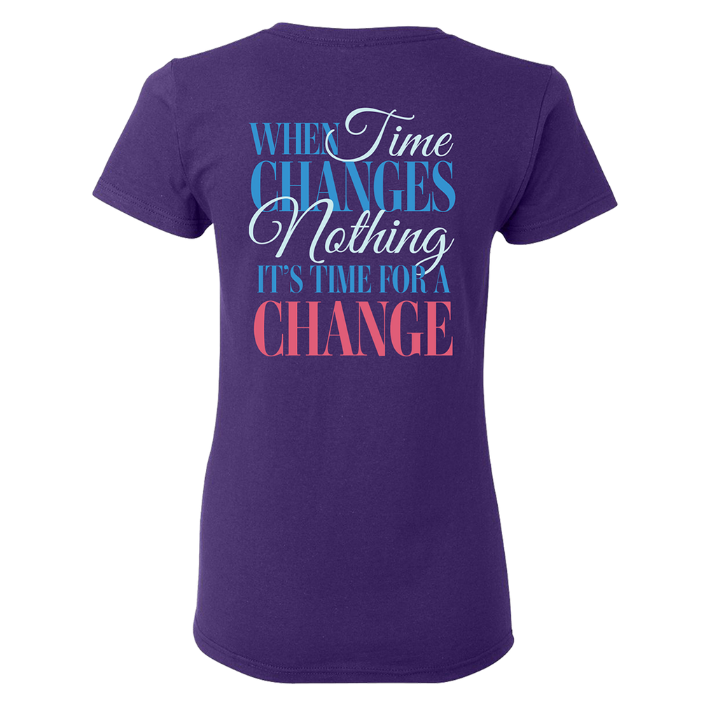When Time Changes Nothing Tee Purple